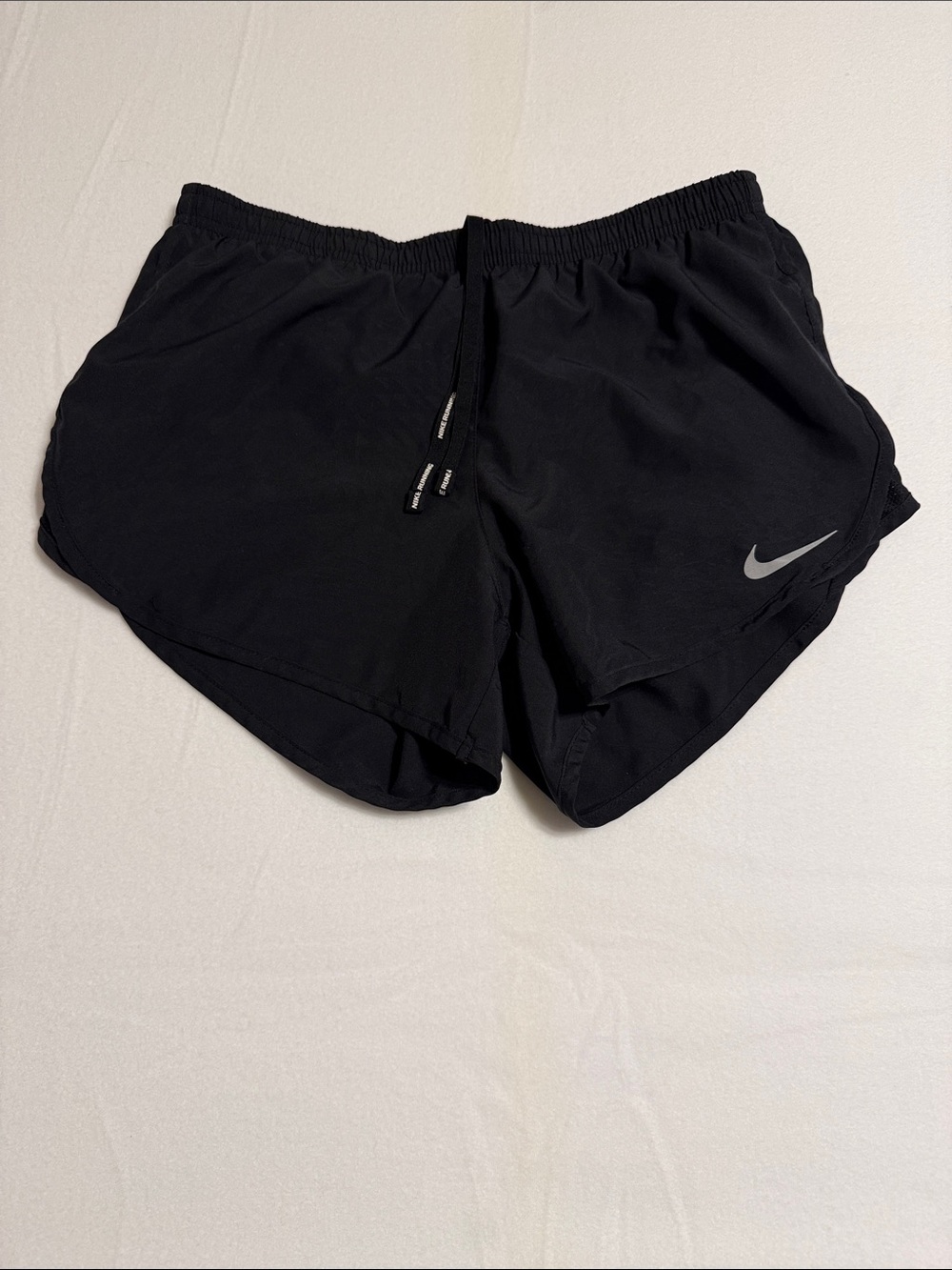 Nike Women’s Black Athletic Running Shorts with Reflective Swoosh-s01